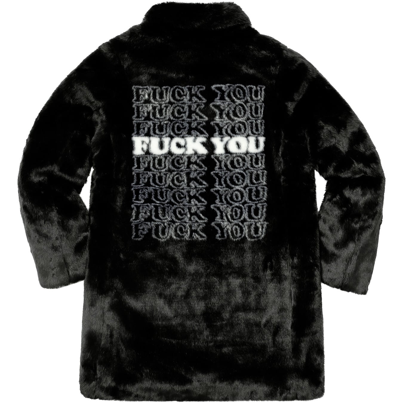 Supreme/HYSTERIC GLAMOUR Fuck You Faux Fur Coat view 2